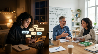 AI Language Tutor vs. Human Tutor: Costs, Benefits, and the Best Combo
